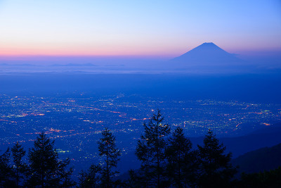 口福和富士山景观