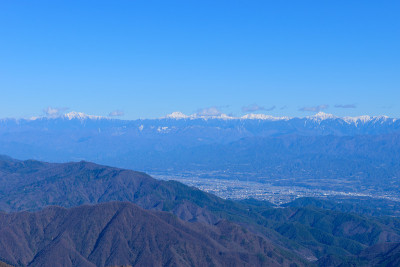 从日本的ena山看日本的阿尔卑斯山
