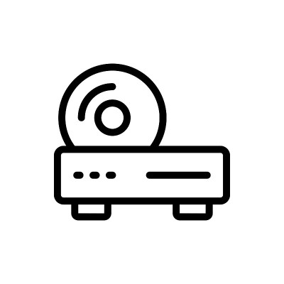 Cd播放器矢量轮廓图标。EPS 10个文件