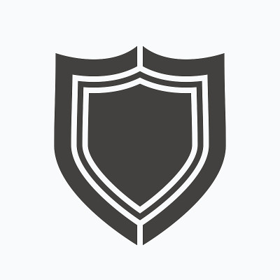 盾保护图标。国防设备的信号。