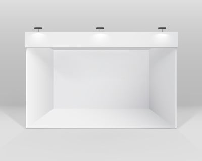 Vector White Blank Indoor Trade exhibition Booth S
