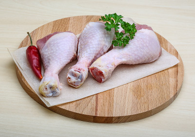 生的鸡腿
