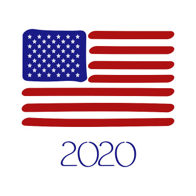 美国2020年大选的横幅或海报