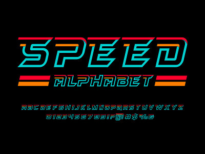 速度的字体