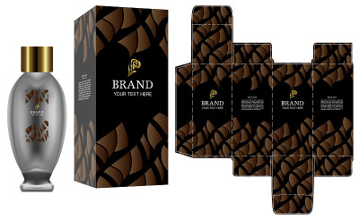 Packaging design, Label on cosmetic container with