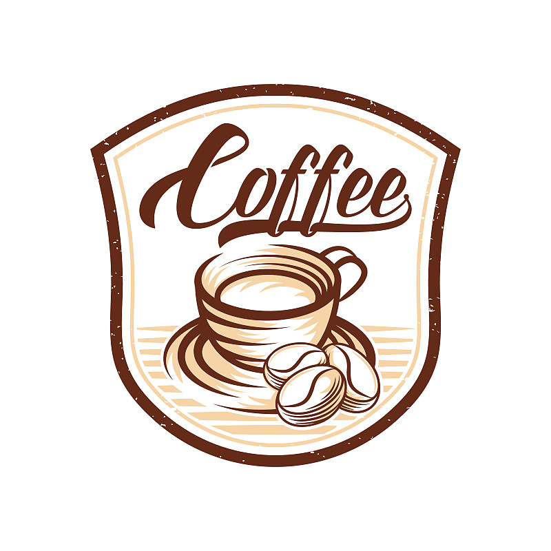 Coffee Logo design vector illustration. Retro Vint