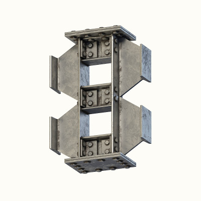 钢梁字体3d渲染数8