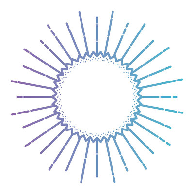 circular frame with burst