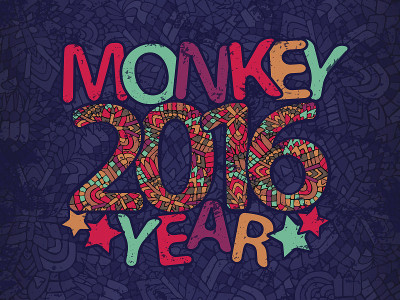 新年猴2016深蓝