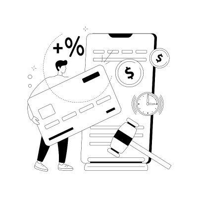 支付罚金抽象概念矢量插图。