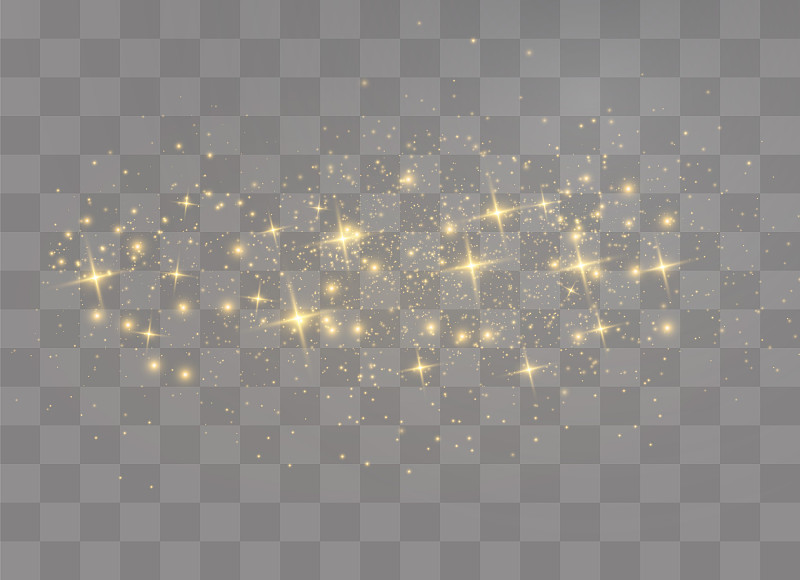 Golden dust sparks.