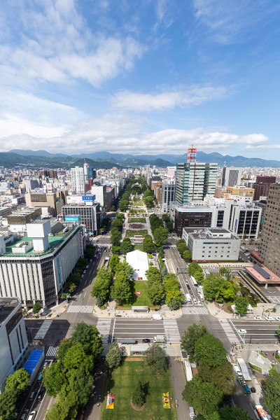 札幌市景，在日本北海道奥多里公园