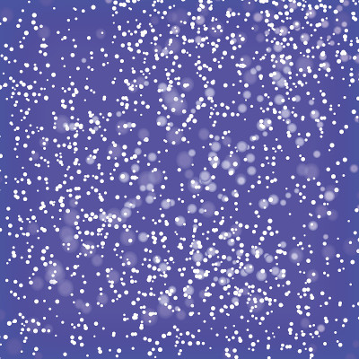 蓝色背景上落下的雪