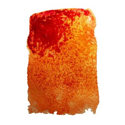 Orange watercolor stain