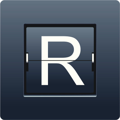 字母R来自机械记分牌。向量
