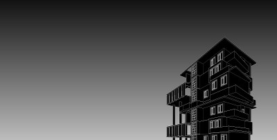 3D插图建筑透视线