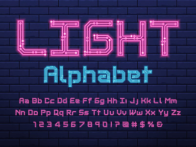 氖字体。