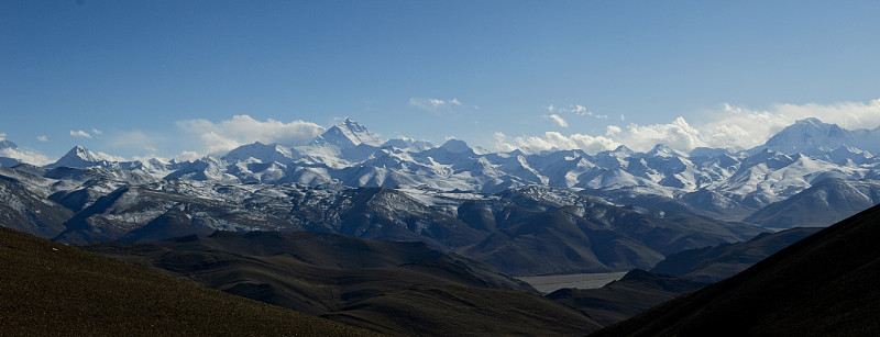 珠穆朗玛峰山脉全景图