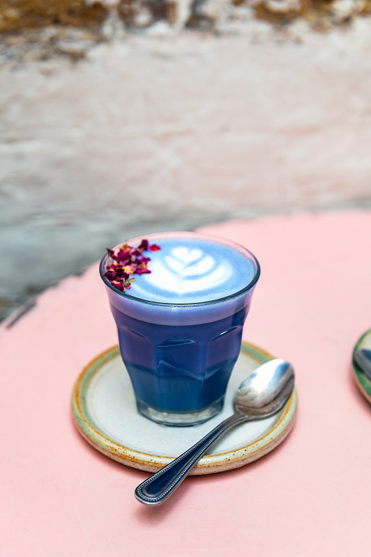 蝴蝶抹茶，有机蓝色抹茶