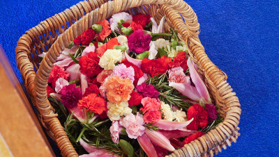 美丽的花束、花瓣或排列