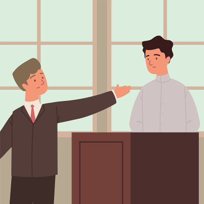 律师询问男性证人