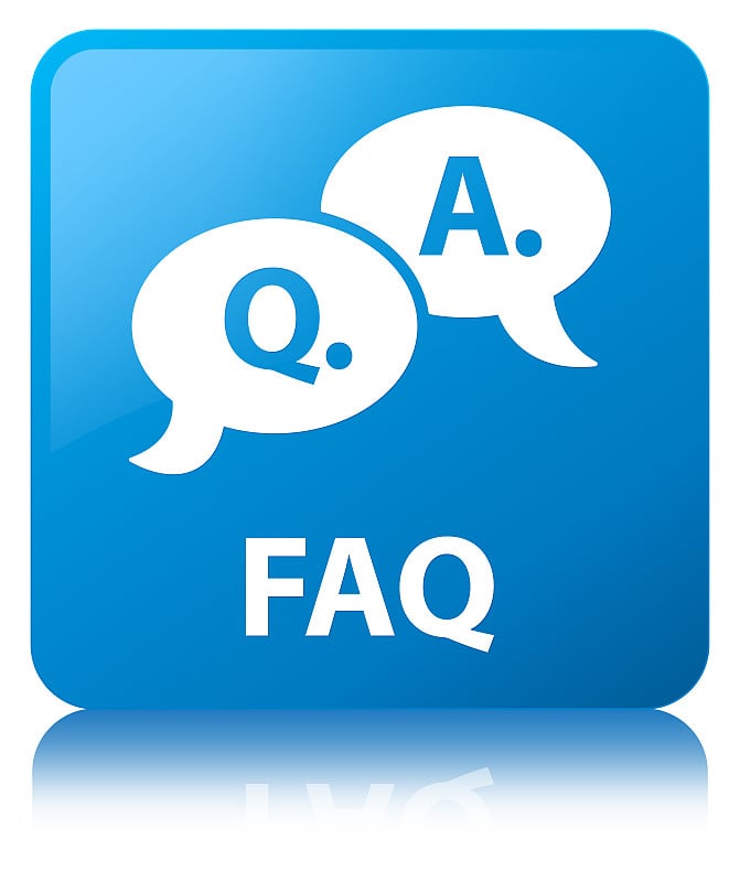 Faq(问题回答气泡图标)青蓝方框按钮