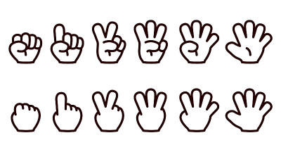 用手指表示数字的插图