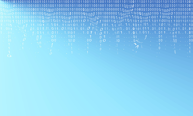 下落二进制代码背景。数字技术墙纸。