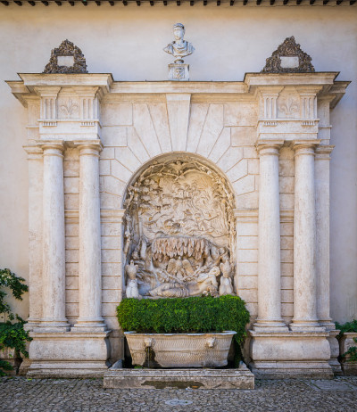 意大利中部拉齐奥Tivoli Villa d'Este的庭院。