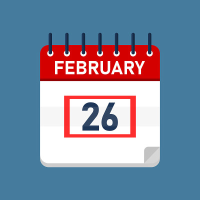 日历二月二十六日