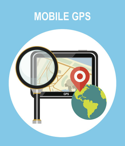 GPS导航设计，矢量图