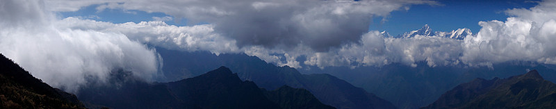 中国四川西部的牛背山风光