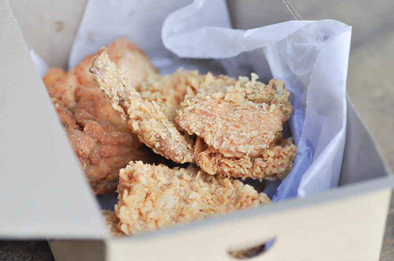 鸡肉或炸鸡，油炸鸡肉