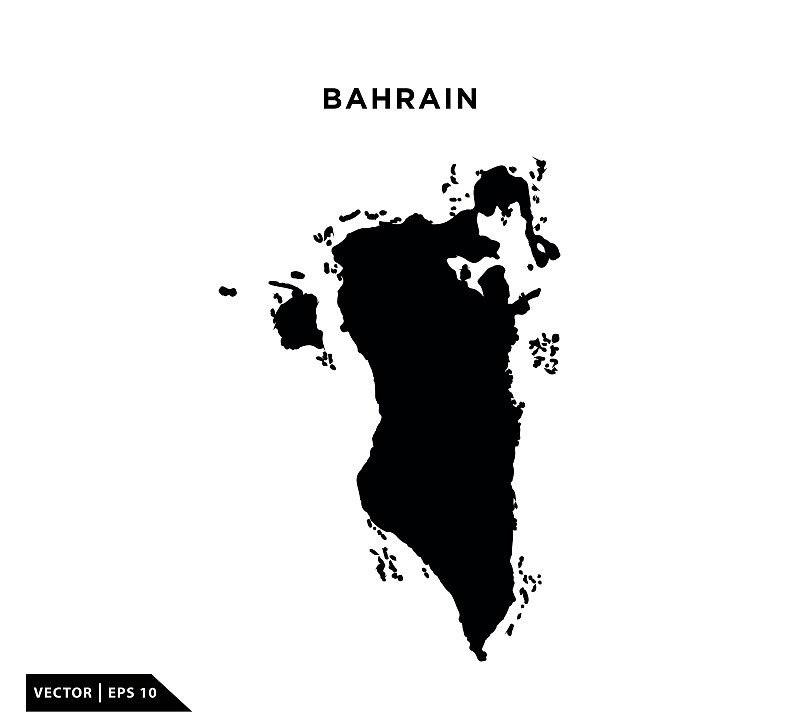 Bahrain map icon vector logo design template