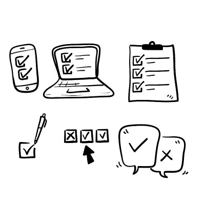 hand drawn Simple Set of Survey Related Vector Lin