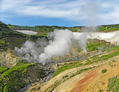 火山在堪察加半岛