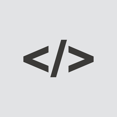 Code icon isolated of flat style.