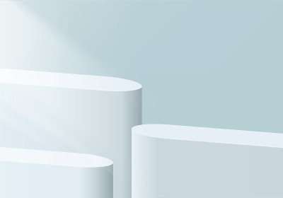 3d背景产品最小的讲台场景与几何平台。背景矢量3d与讲台。展示化妆品。舞台展示台座上的现代工作室蓝色