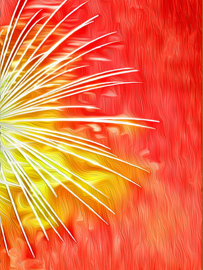 炸弹在空中爆炸:烟花
