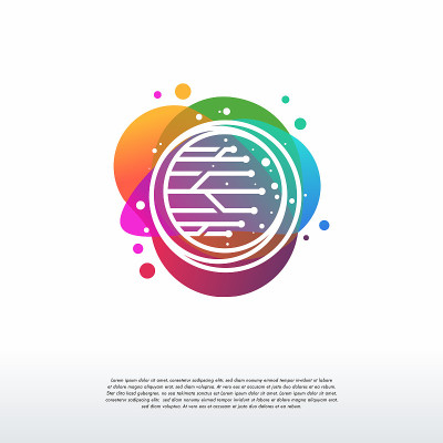 Circle Wire Technology logo designs template, Tech