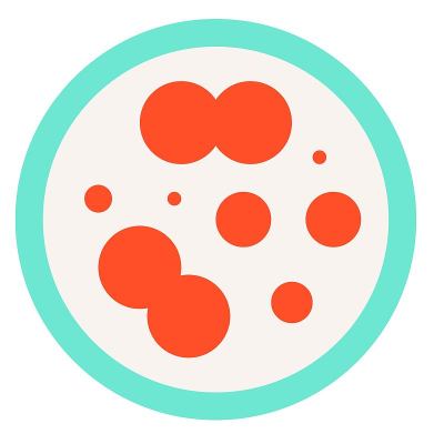 培养皿矢量插图，平面风格图标