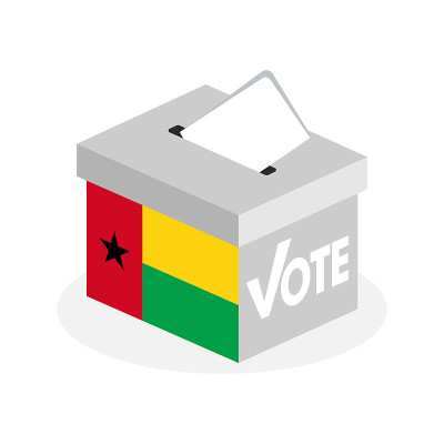 Election ballot box with a combination of Guinea-B