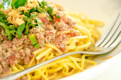 肉酱绿茶意大利面