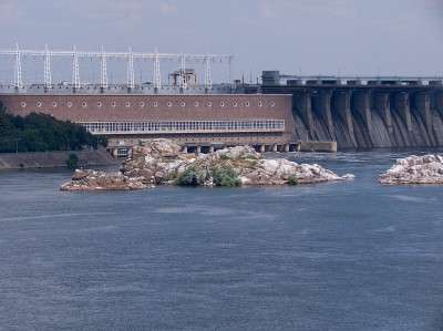 Zaporozhye大坝和第聂伯河急流