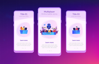 Multiplayer online battle arena app interface temp