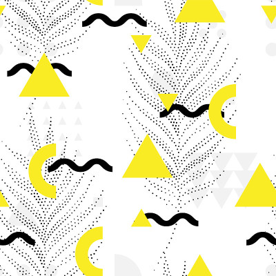 Seamless geometric pattern with geometrical shapes