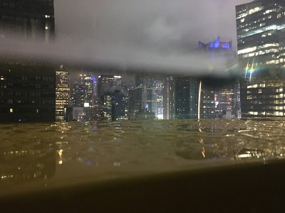 纽约曼哈顿摩天大楼的夜晚。