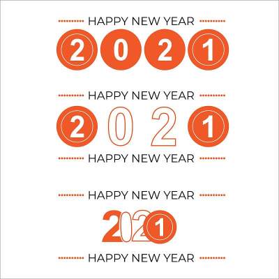 2021年新年快乐文字设计