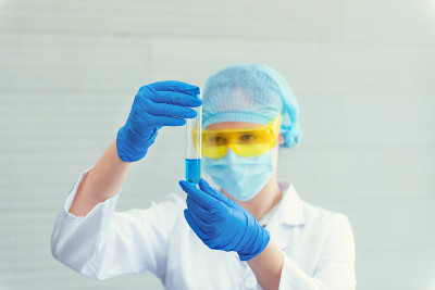 研究科学家在实验室的肖像，科学，化学，技术，生物学概念