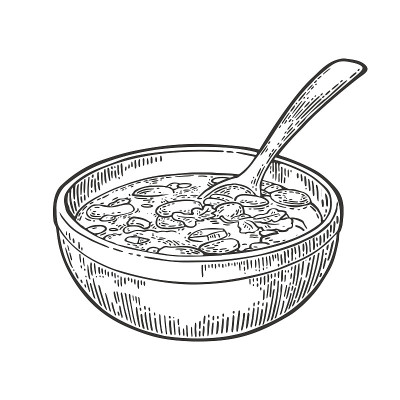 墨西哥辣肉酱碗配勺子-墨西哥传统食物。
